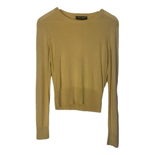 Pre-owned Dolce & Gabbana Silk Jumper In Yellow