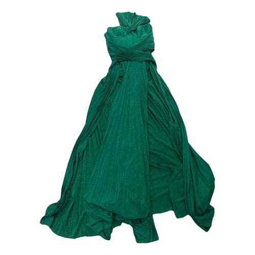 Pre-owned Elisabetta Franchi Maxi Dress In Green