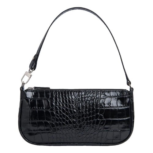 Pre-owned By Far Rachel Leather Handbag In Black