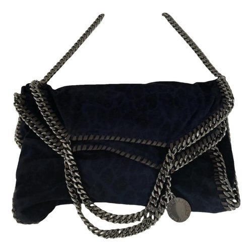 Pre-owned Stella Mccartney Falabella Velvet Handbag In Blue