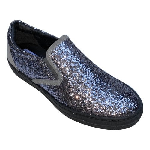 Pre-owned Joshua Sanders Leather Flats In Silver