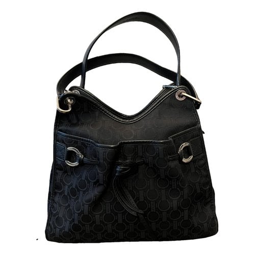 Pre-owned Lancel Cloth Handbag In Black