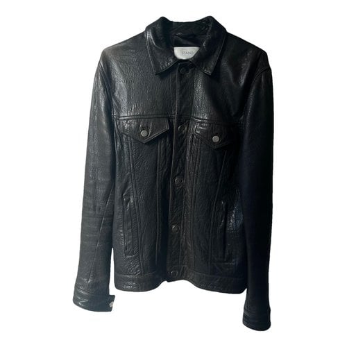 Pre-owned Stand Studio Leather Jacket In Black