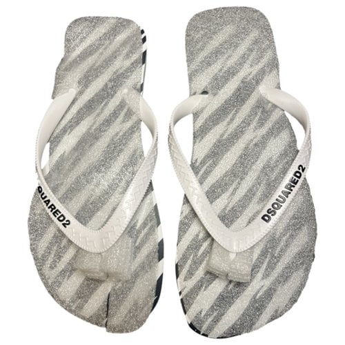 Pre-owned Dsquared2 Flip Flops In White