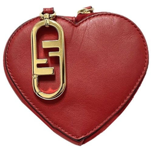 Pre-owned Fendi Leather Purse In Red
