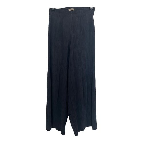 Pre-owned St Agni Trousers In Navy