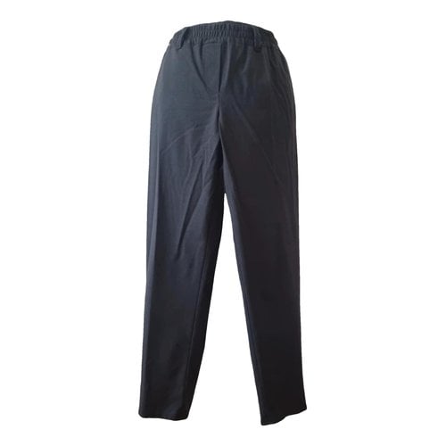 Pre-owned Brunello Cucinelli Wool Straight Pants In Anthracite
