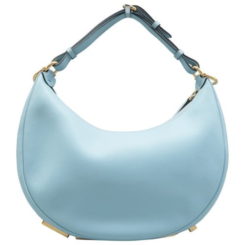 Pre-owned Fendi Leather Handbag In Blue