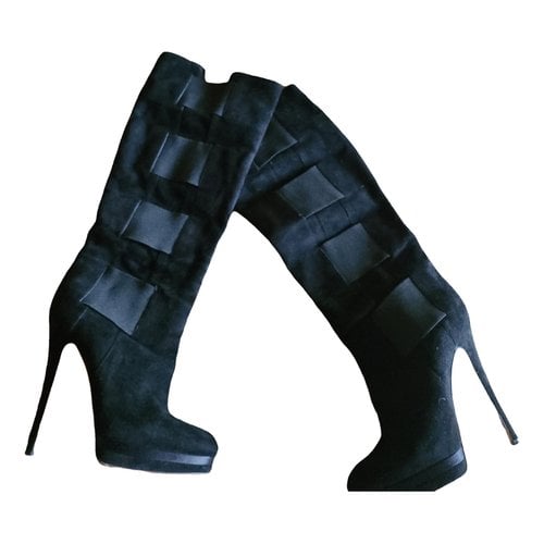 Pre-owned Casadei Boots In Black