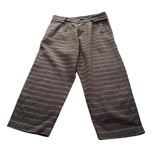 Pre-owned Damir Doma Wool Trousers In Brown