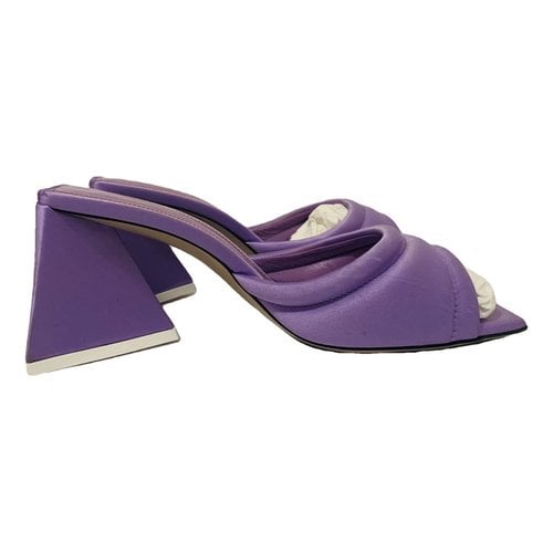 Pre-owned Attico Devon Cloth Sandals In Purple