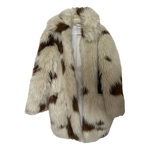 Pre-owned Zadig & Voltaire Faux Fur Coat In Multicolour