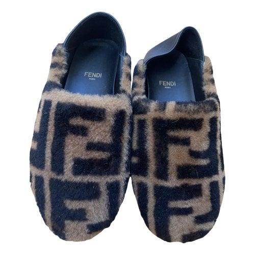Pre-owned Fendi Shearling Flats In Other