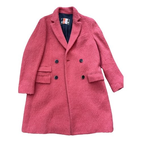 Pre-owned Msgm Wool Coat In Pink