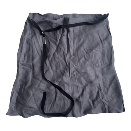 Pre-owned Ann Demeulemeester Mini Skirt In Grey