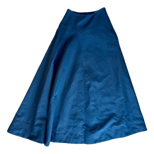 Pre-owned Bite Linen Maxi Skirt In Black