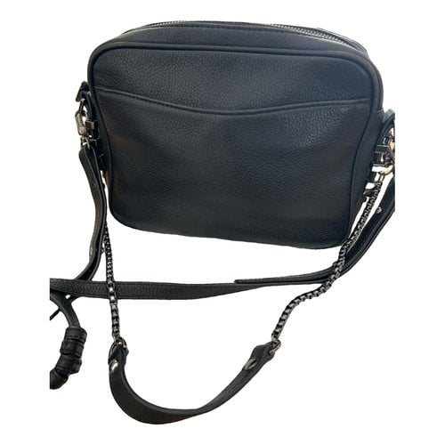 Pre-owned Dylan Kain Leather Crossbody Bag In Black