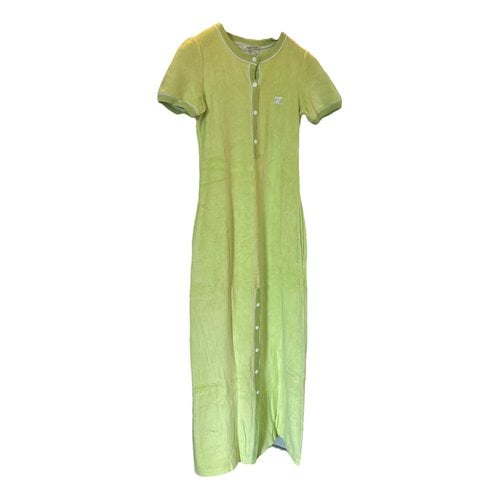 Pre-owned Courrèges Maxi Dress In Green