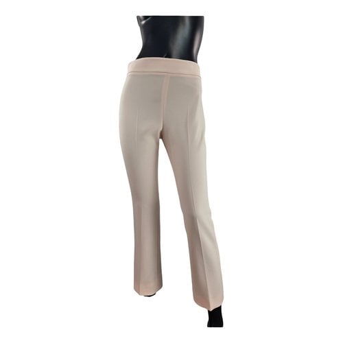 Pre-owned Max Mara Silk Trousers In Pink
