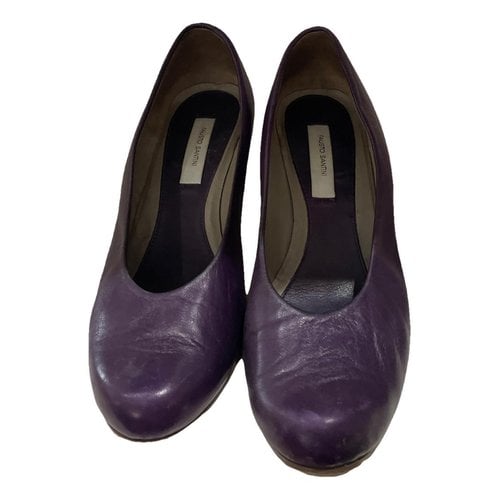 Pre-owned Fausto Santini Leather Heels In Purple