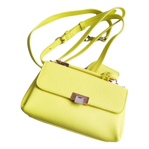 Pre-owned Balenciaga Le Dix Leather Crossbody Bag In Yellow