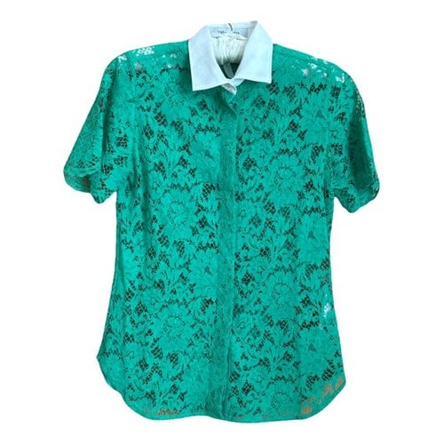 Pre-owned Valentino Lace Shirt In Green