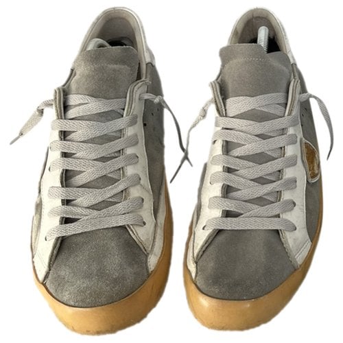 Pre-owned Philippe Model Low Trainers In Grey