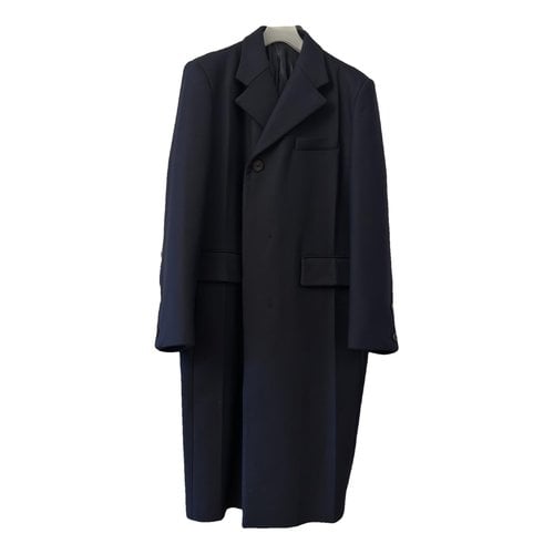 Pre-owned Wooyoungmi Wool Coat In Black