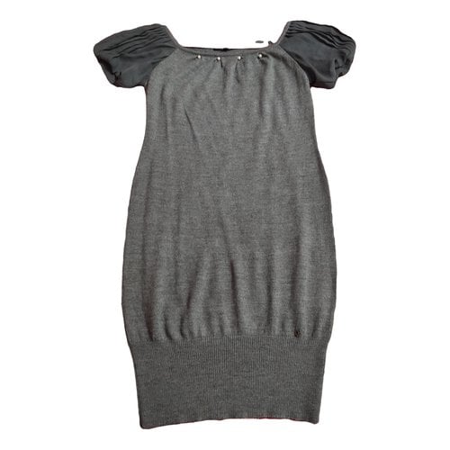 Pre-owned Cristinaeffe Wool Dress In Grey