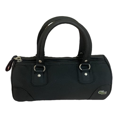 Pre-owned Lacoste Leather Handbag In Black