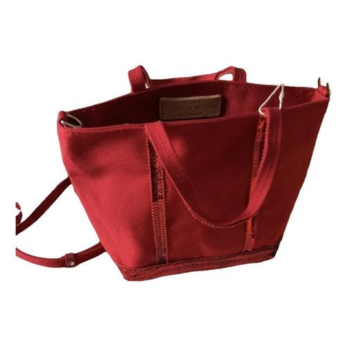 Pre-owned Vanessa Bruno Cabas Cloth Tote In Red