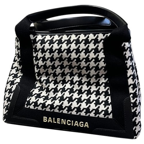Pre-owned Balenciaga Navy Cabas Cloth Tote In Other