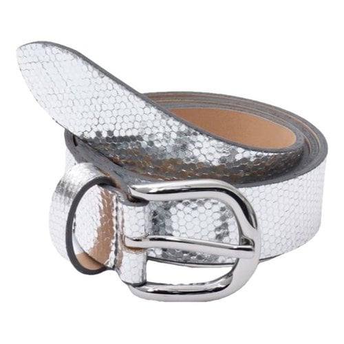 Pre-owned Isabel Marant Leather Belt In Silver
