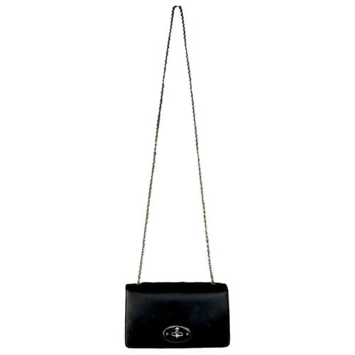 Pre-owned Mulberry Bayswater Small Leather Clutch Bag In Black