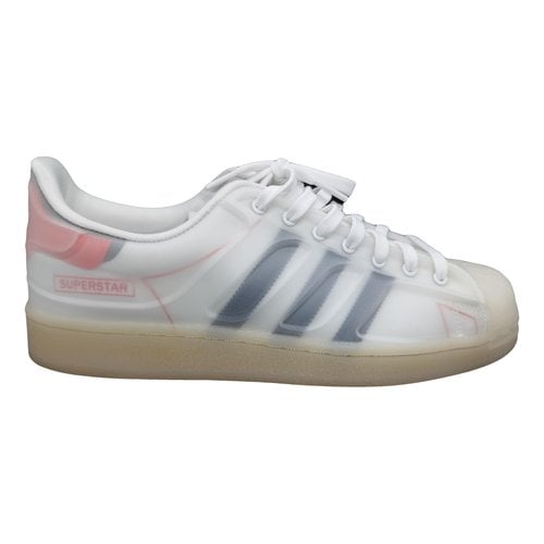 Pre-owned Adidas Originals Superstar Leather Low Trainers In White