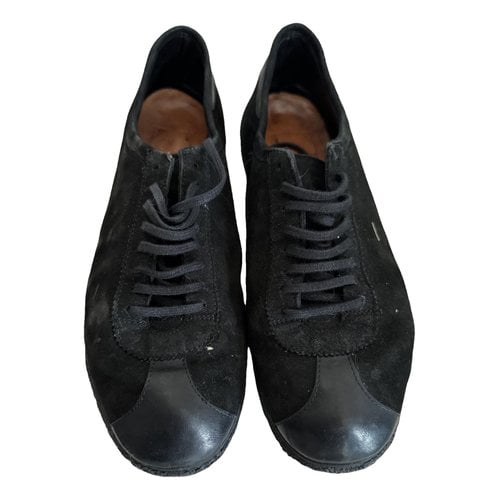 Pre-owned Guidi Leather Trainers In Black