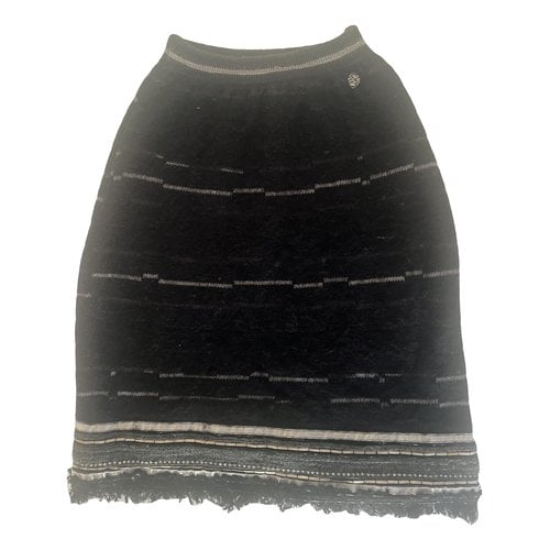 Pre-owned Chanel Wool Mini Skirt In Anthracite