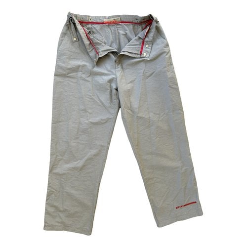 Pre-owned Prada Trousers In Grey