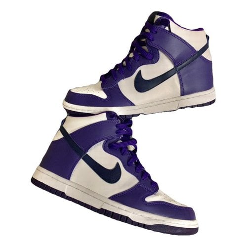 Pre-owned Nike Patent Leather Trainers In Purple