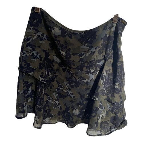 Pre-owned Ikks Mini Skirt In Khaki