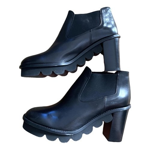 Pre-owned Agl Attilio Giusti Leombruni Leather Boots In Black