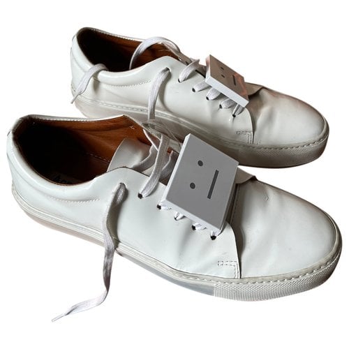 Pre-owned Acne Studios Patent Leather Trainers In White