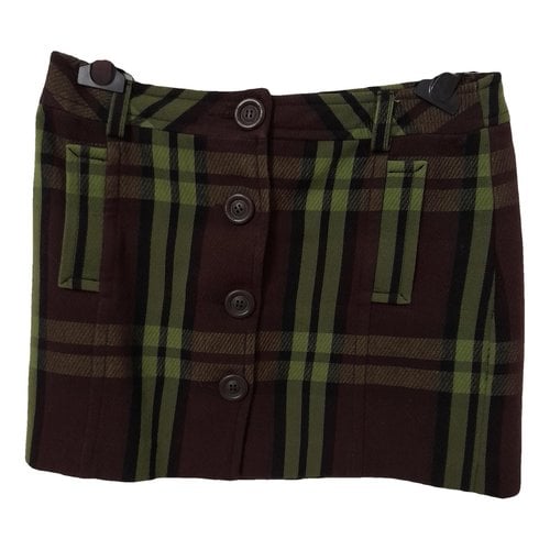 Pre-owned Liujo Wool Mini Skirt In Brown