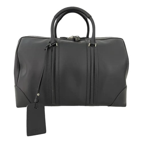 Pre-owned Givenchy Leather Weekend Bag In Black