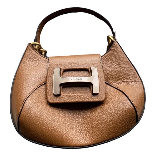 Pre-owned Hogan Leather Handbag In Camel