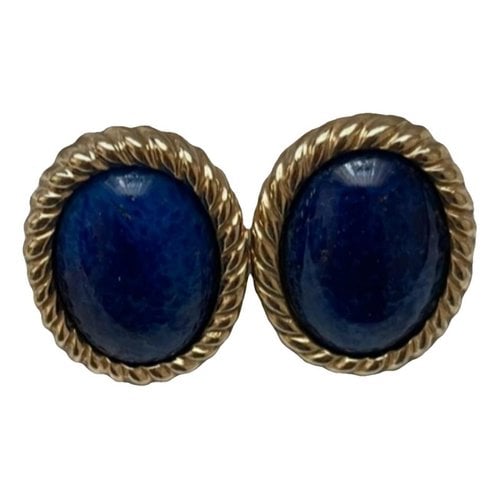 Pre-owned Dior Earrings In Blue