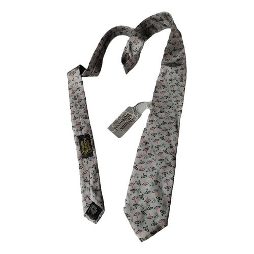 Pre-owned Vivienne Westwood Silk Tie In Grey