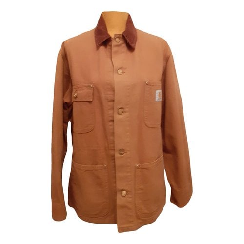 Pre-owned Carhartt Vest In Camel