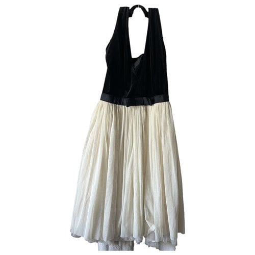 Pre-owned American Vintage Velvet Mid-length Dress In Beige