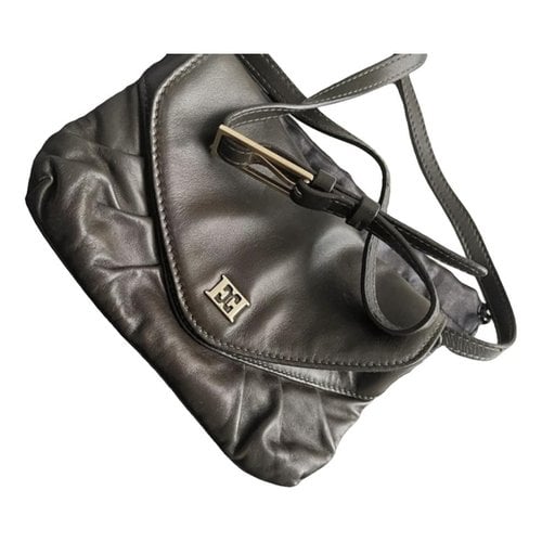 Pre-owned Escada Leather Crossbody Bag In Black